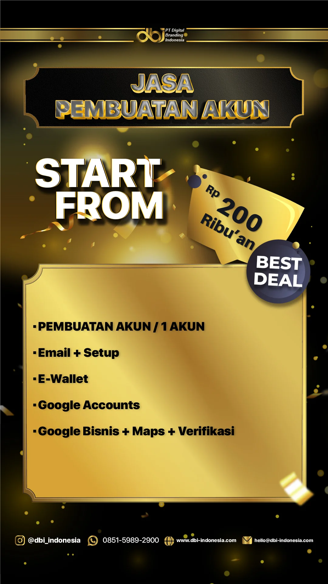 OUR SERVICE - JASA PEMBUATAN AKUN